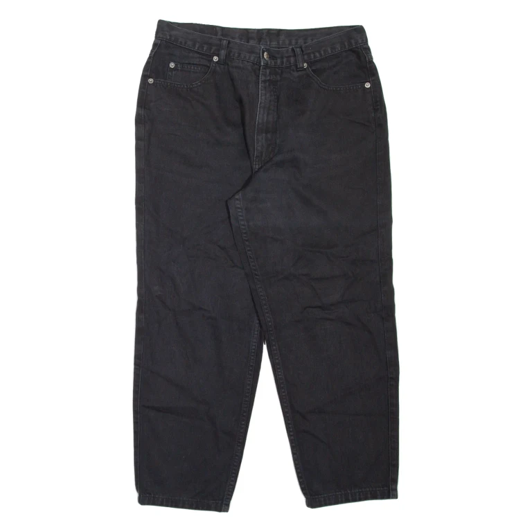 TEDDY'S Womens Jeans Black Regular Mom W32 L25