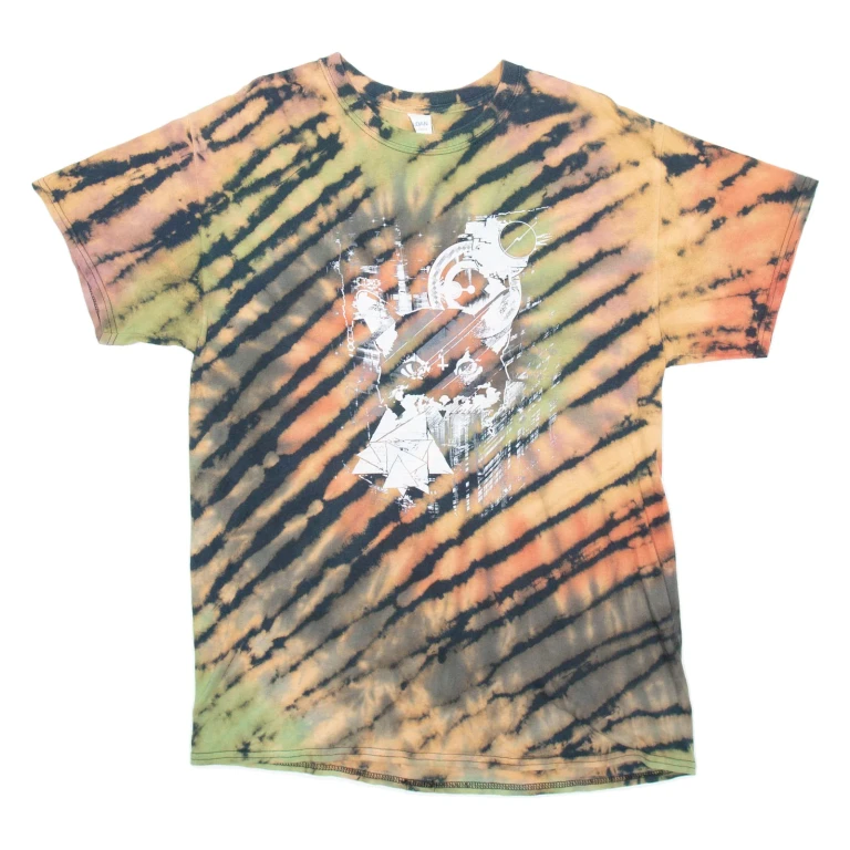 GILDAN Mens Tie Dye T-Shirt Brown L