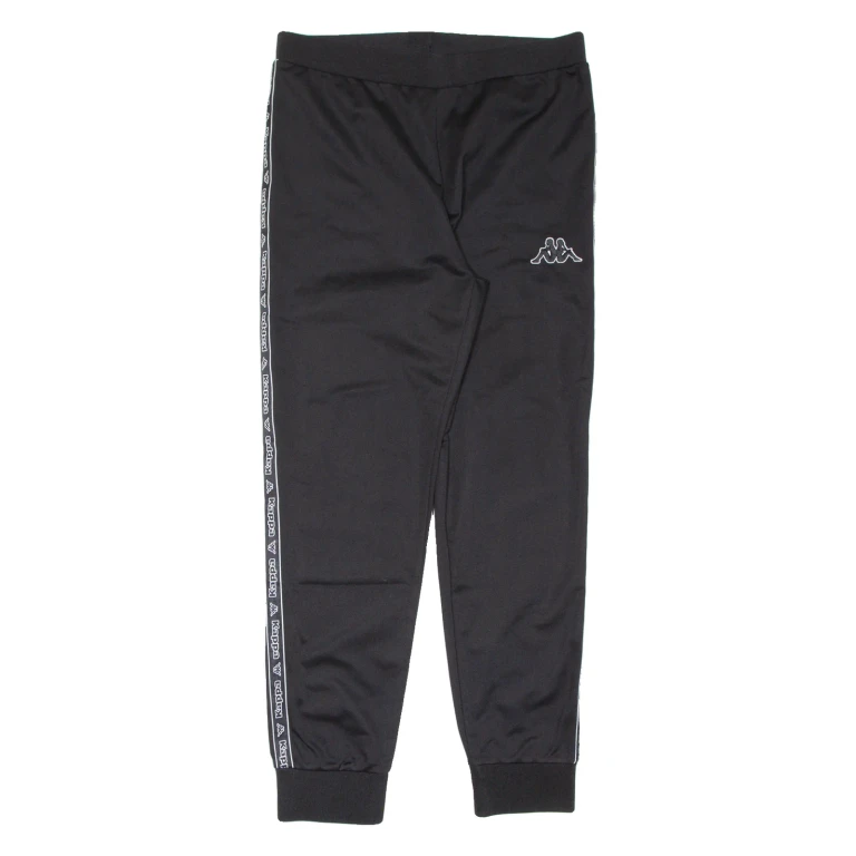 KAPPA Womens Track Pants Black Tapered M W32 L30