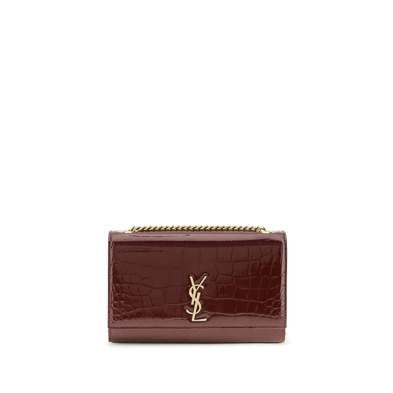 Saint Laurent Bordeaux Calf Leather Bos Taurus Shoulder Bag - Women