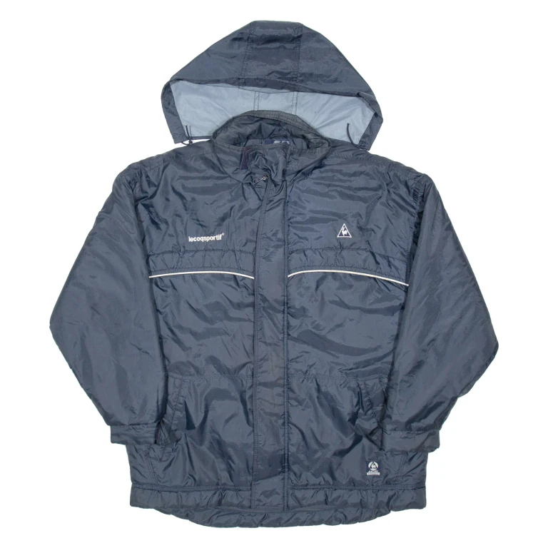 LE COQ SPORTIF Mens Coat Blue Hooded S
