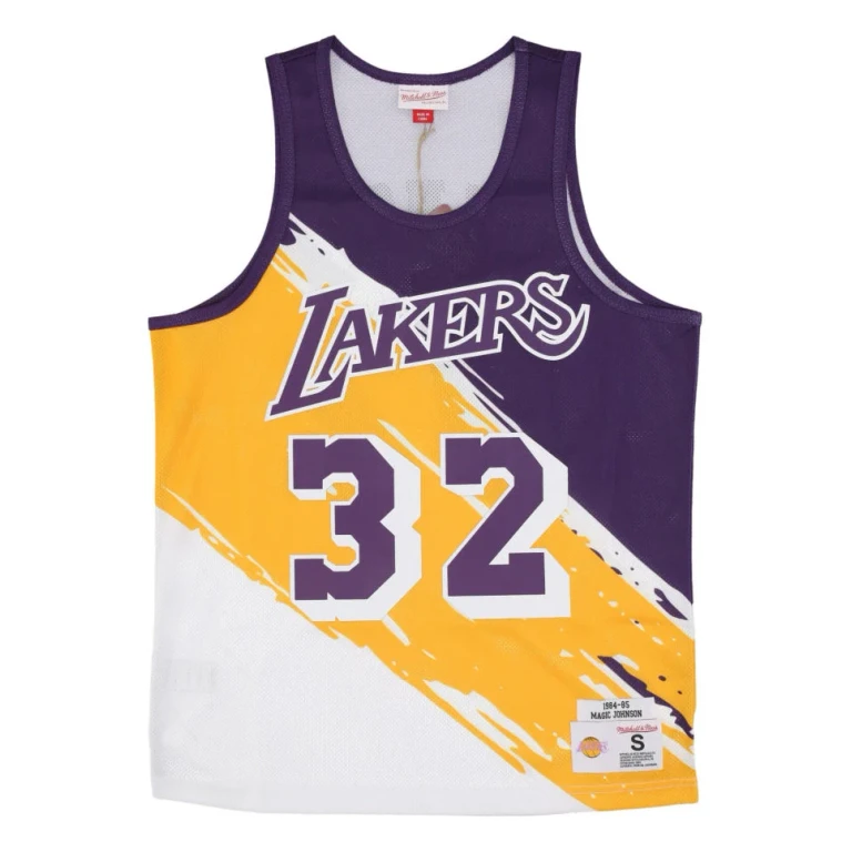 Men's Paint Brush Nn Mesh Tank Lakers Magic Johnson Tank Tops