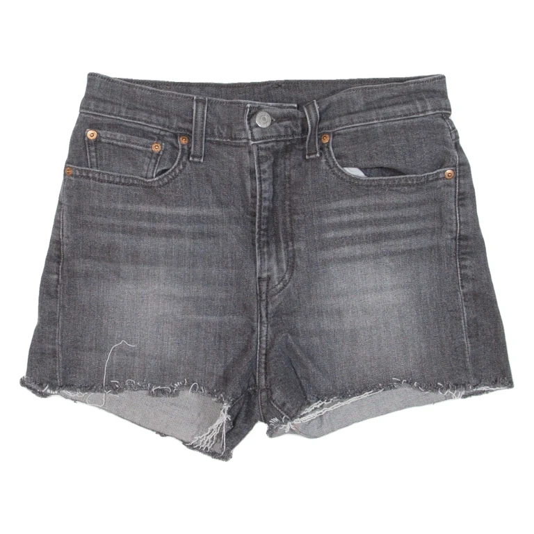 LEVI'S Womens Denim Shorts Black M W29