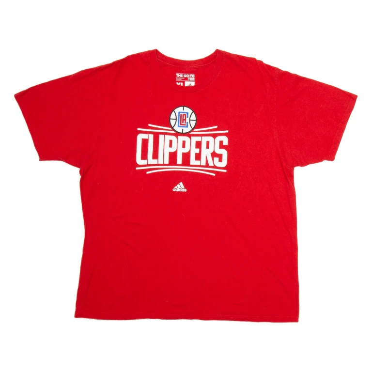 ADIDAS Clippers Mens T-Shirt Red USA XL