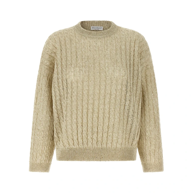 Brunello Cucinelli Beige Linen Cardigan Clothing - Women