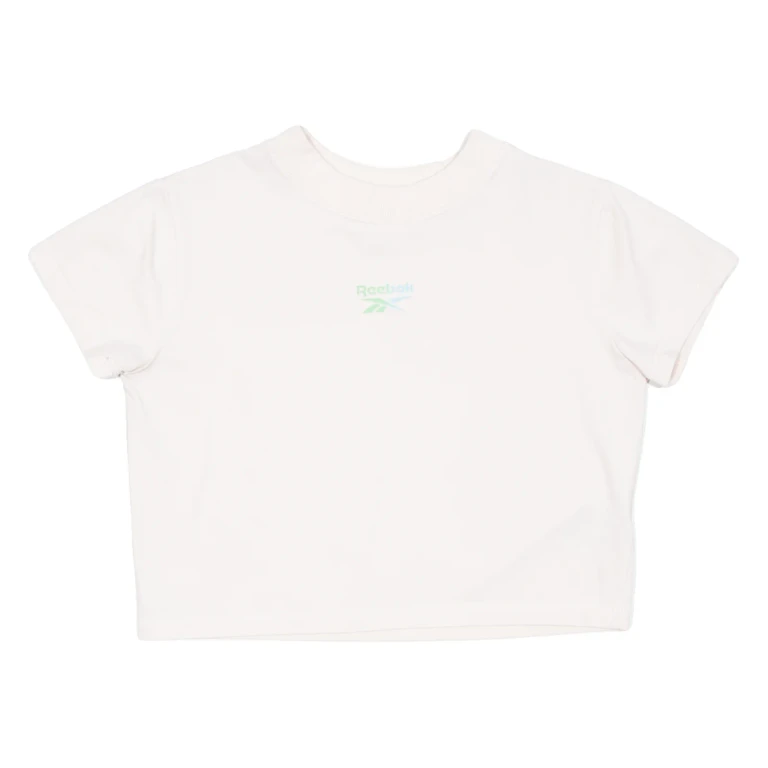 REEBOK Cropped Womens T-Shirt Pink L