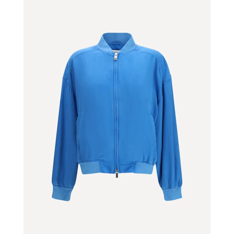VERSACE Silk zipper Bomber Female 42