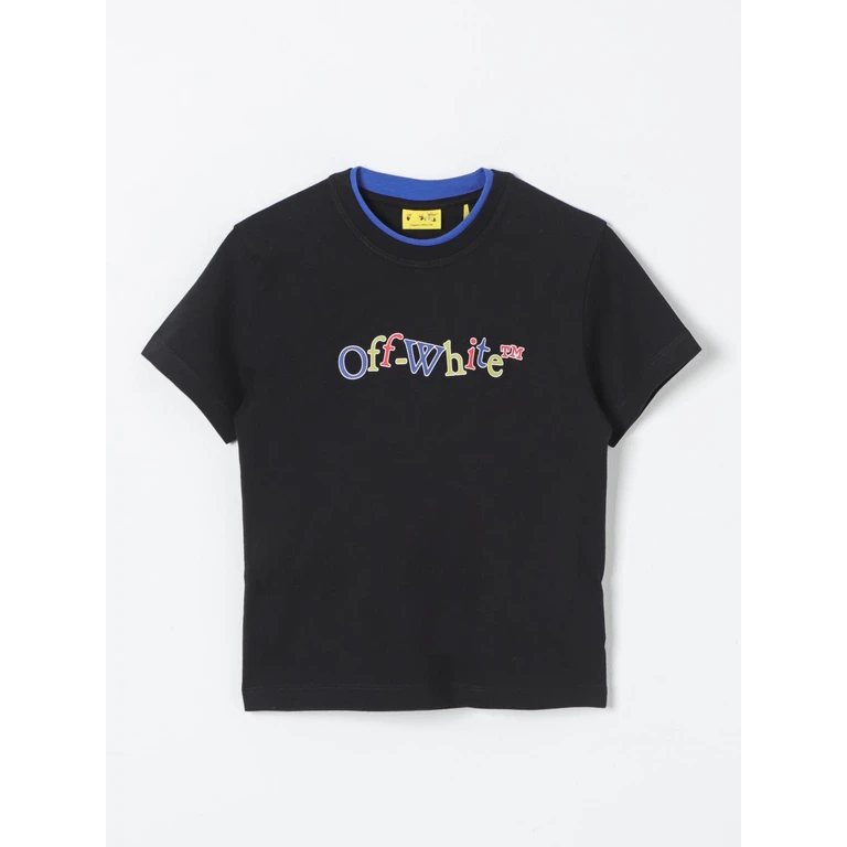 OFF-WHITE KIDS T-Shirt Kids color Black (OBAA012F24JER0011014)