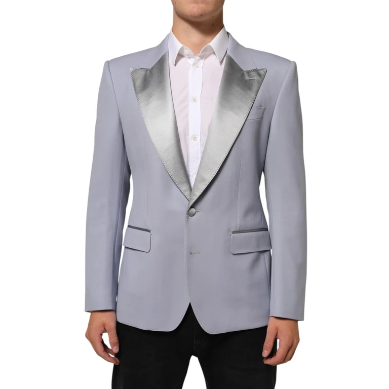 Dolce & Gabbana Gray Wool Sicilia 2 Buttons Men Suit Blazer 03+pl+se+wo - Men