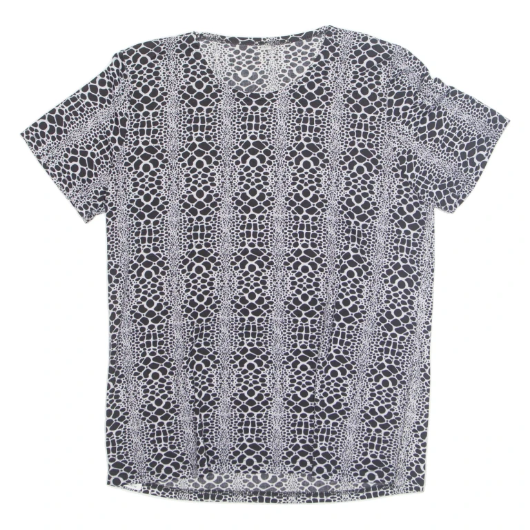 Snake Womens Printed Top Grey Animal Print M