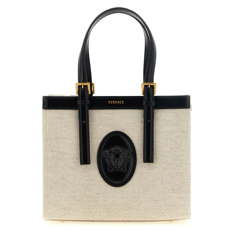 Versace Beige Linen Tote Bag - Women