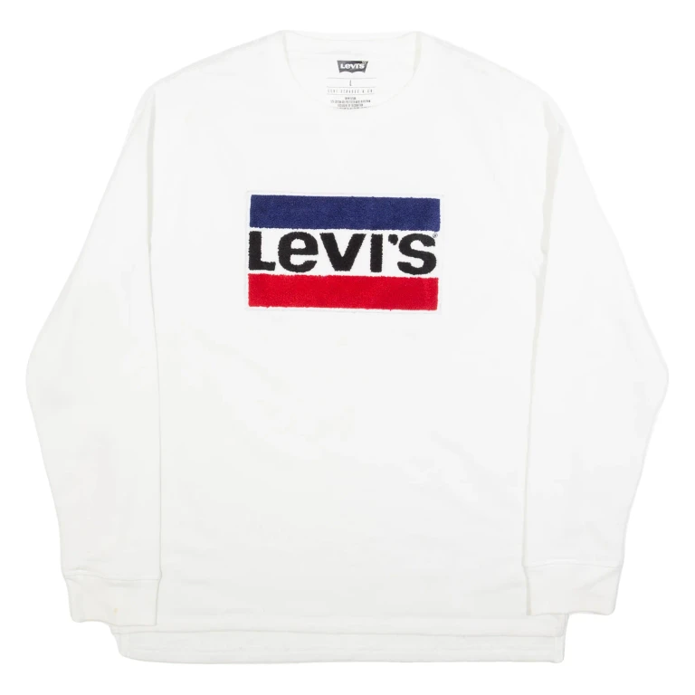 LEVI'S Mens Sweatshirt White L
