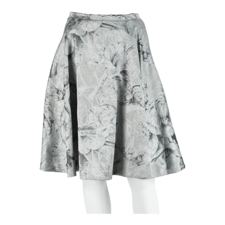 TED BAKER Womens Skater Skirt Grey Short Floral S