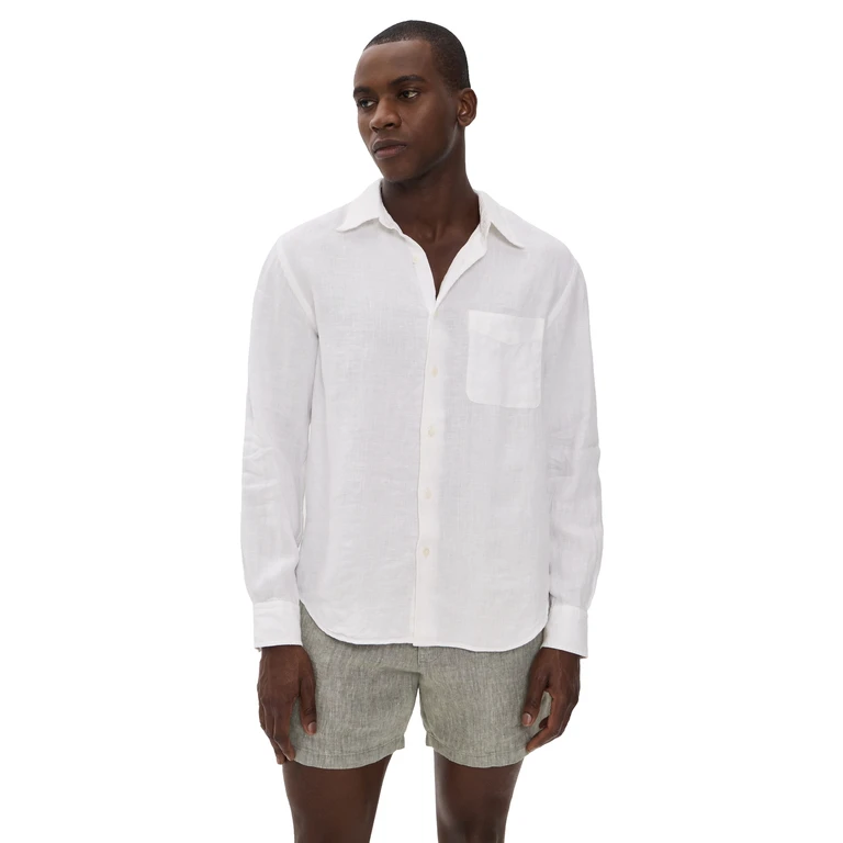 Madewell Madewell x Shopbop Linen Button Down Shirt White XXL