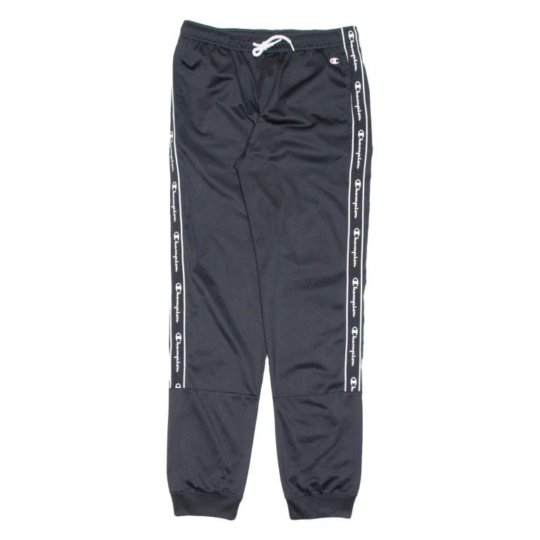 CHAMPION Womens Track Pants Black Tapered S W28 L30