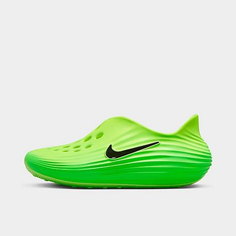 Nike Big Kids ReactX Rejuven8 Recovery Casual Shoes in Green Strike/Volt/Black Size: 1.0
