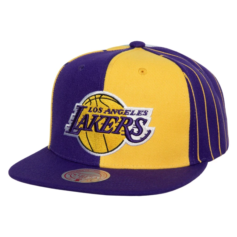 Men's NBA What The Pinstripe Snapback Lakers Hats
