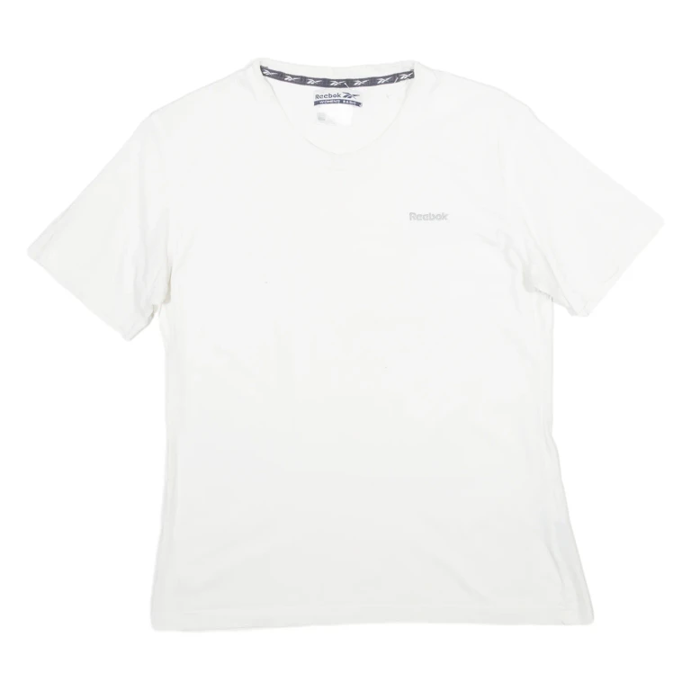 REEBOK Womens T-Shirt White L