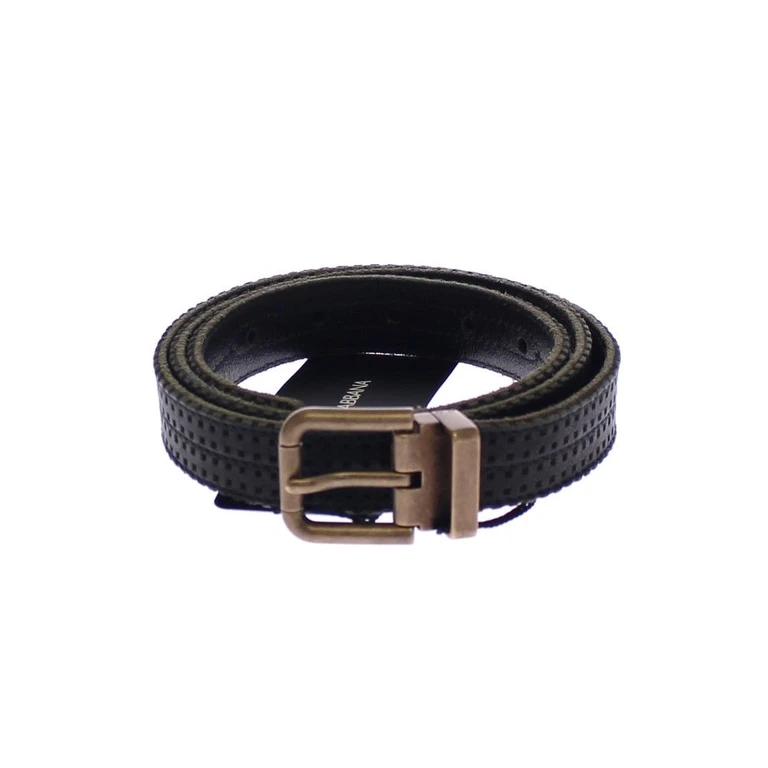 Dolce & Gabbana Blue Leather Logo Belt - Men