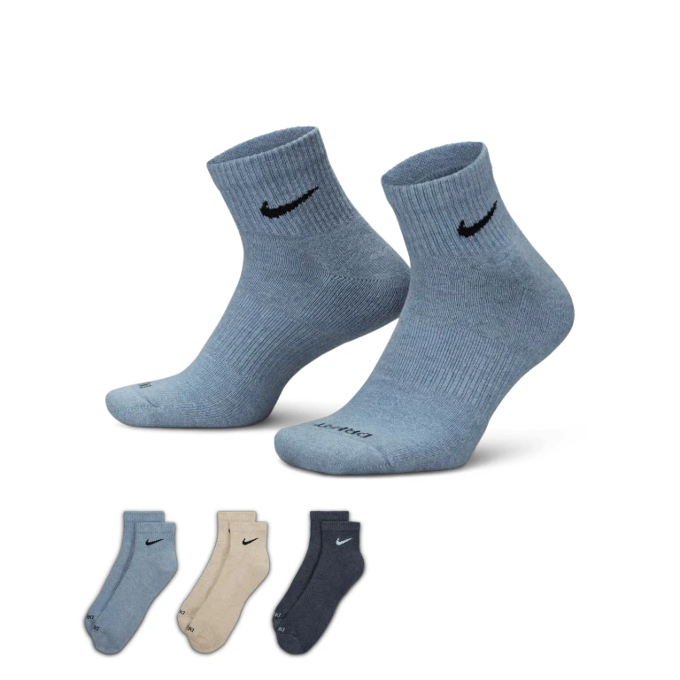 Men's 3 Pack Dri-Fit Plus Quarter Socks