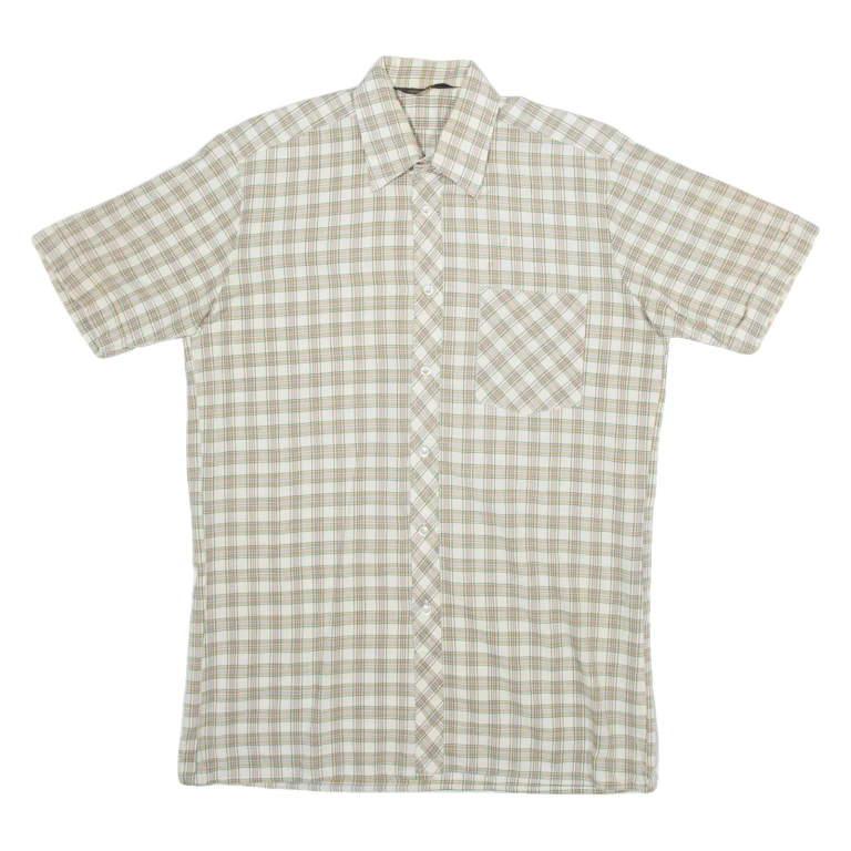 Mens Shirt Beige 90s Check M