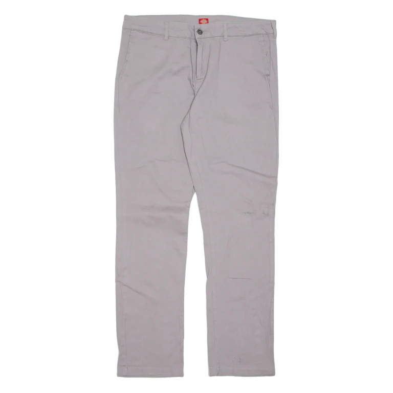DICKIES Chino Mens Trousers Grey Regular Straight W34 L31