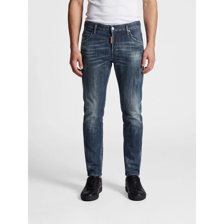 Skater Slim Fit Jeans in Distressed Stretch Denim (S74LB1949D30010470)