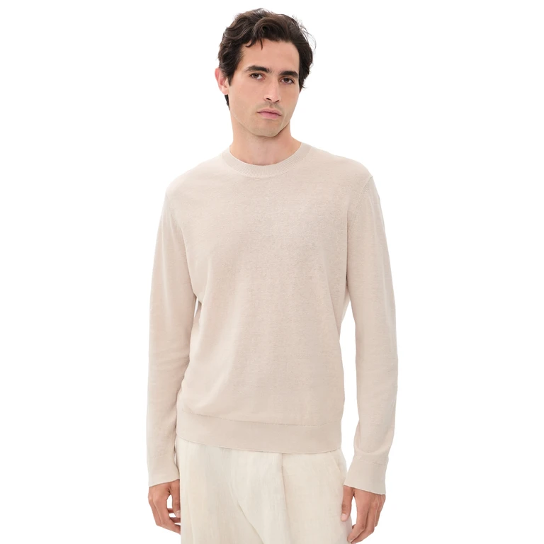 NN07 Ten Linen Sweater Stone Blue L