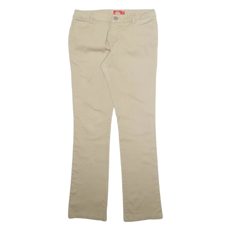 DICKIES Chino Womens Trousers Beige Regular Straight W28 L31