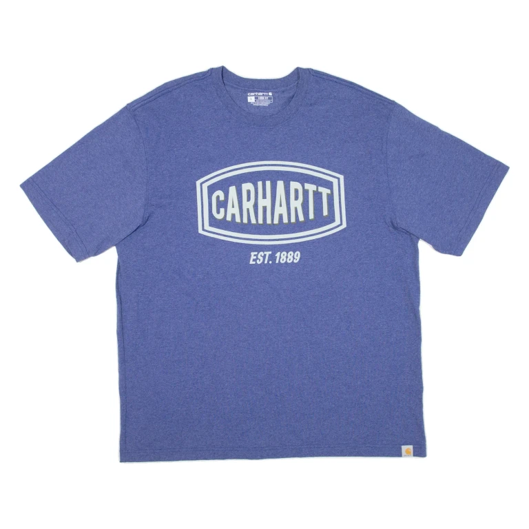 CARHARTT Loose Fit Mens T-Shirt Blue L