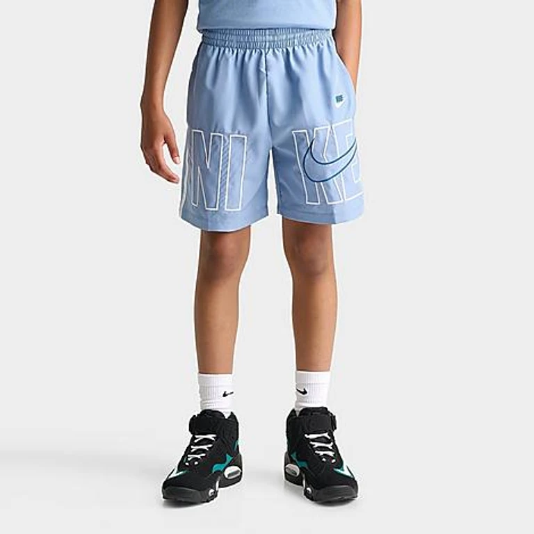 Nike Big Kids Multi Dri-FIT Training Shorts in Work Blue/White Size: Small