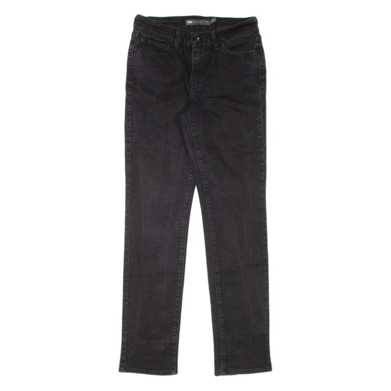 LEVI'S Mid Rise Womens Jeans Black Slim Skinny W27 L32