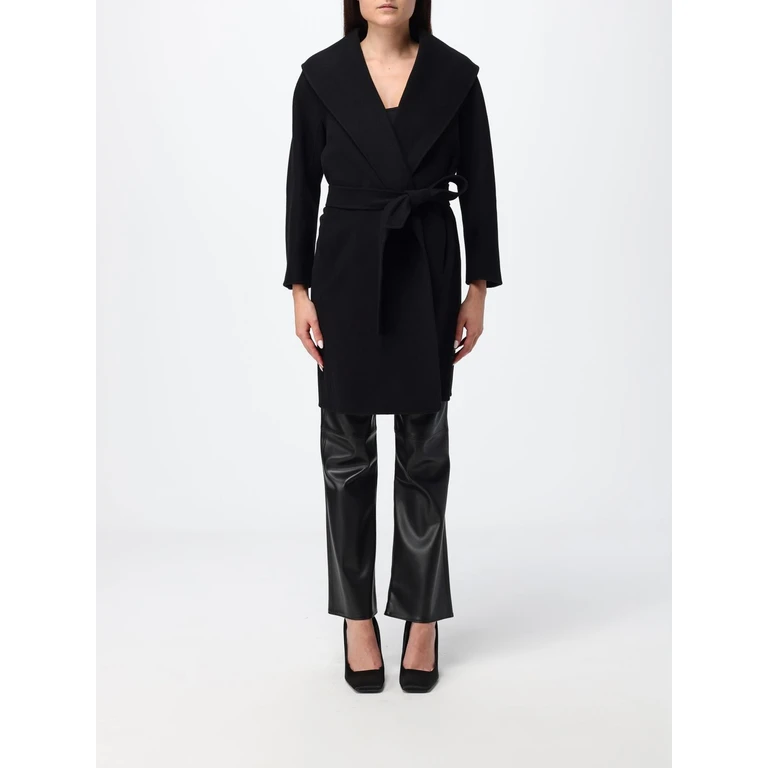 Belted Virgin Wool Robe Coat with Shawl Collar (2629016061600013)