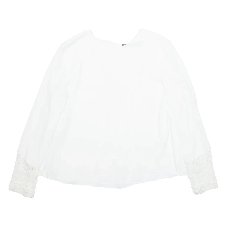 ZARA Womens Blouse White Long Sleeve M
