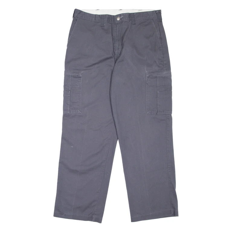 DICKIES Cargo Workwear Mens Trousers Grey Relaxed Tapered W36 L32