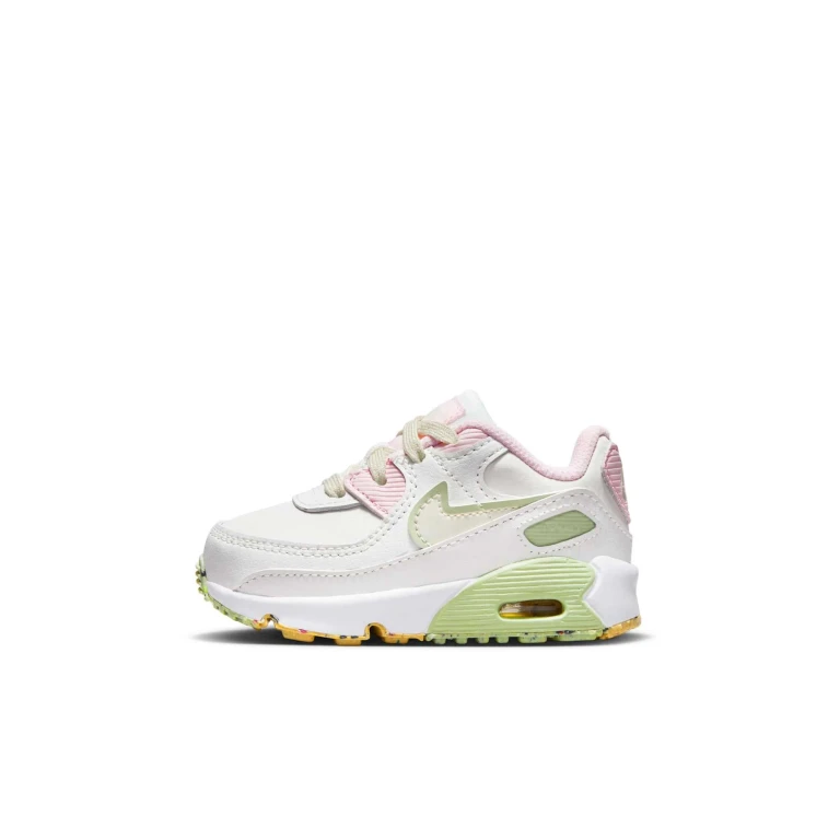 Toddlers Air Max 90 'White Pink Green' Sneakers