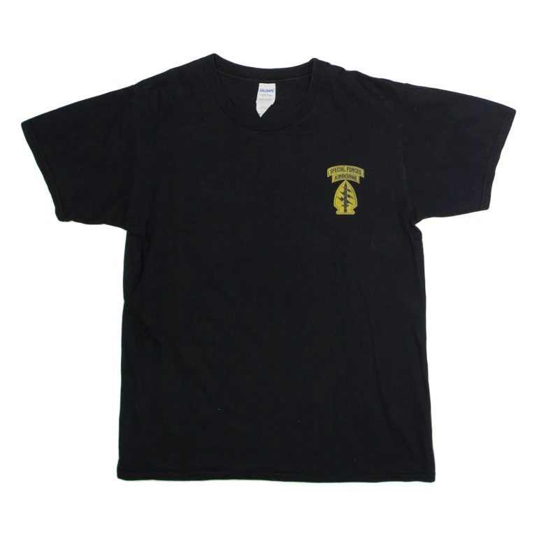 GILDAN US Army Special Forces Green Berets Mens T-Shirt Black USA Crew Neck M