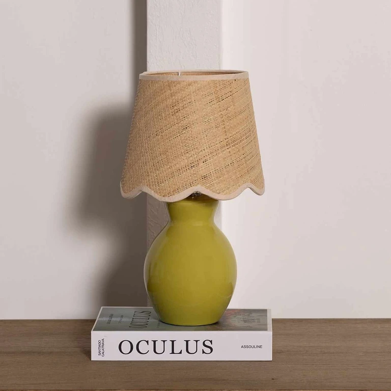 Salgareda Olive Rattan Table Lamp