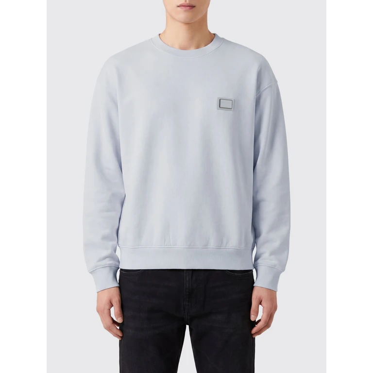 Cotton Crewneck Sweatshirt with Tonal Logo and Dropped Shoulders (G9AHSTG7Q2OW0800)