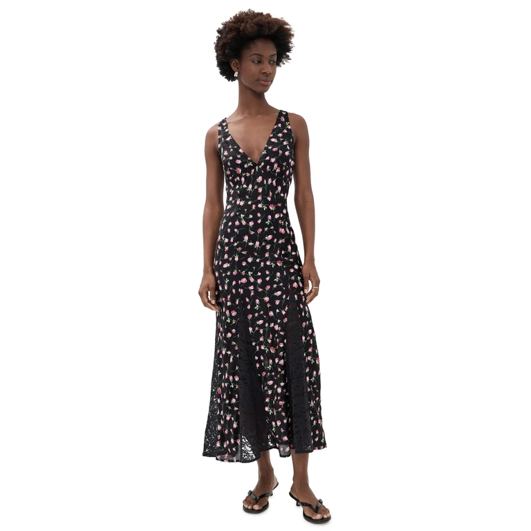 Damson Madder Genevieve Midi Dress Rose 4