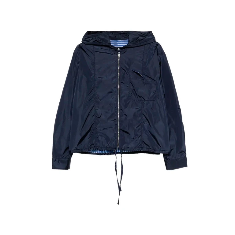 Short Nylon Reversible Jacket With Hood (HOODIEBOMB)