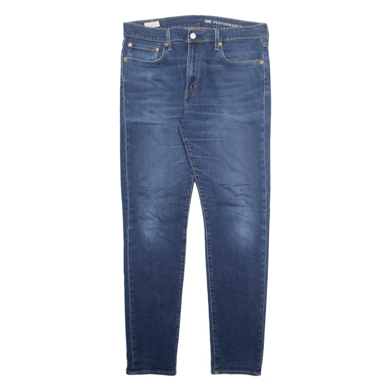 LEVI'S 512 BIG E Jeans Mens Blue Slim Tapered Stone Wash W33 L34