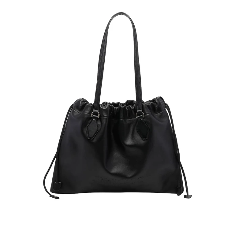 Drawstring-Tote in Schwarz