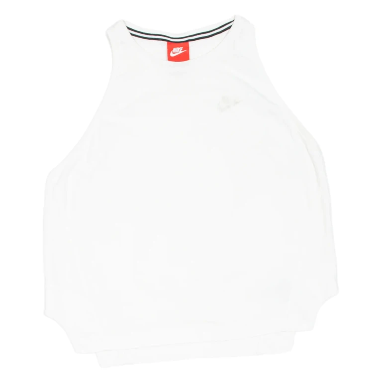 NIKE Cropped Womens Vest White Sleeveless M