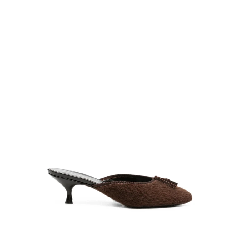 24/7 Bow-detail Faux-fur Heeled Mules