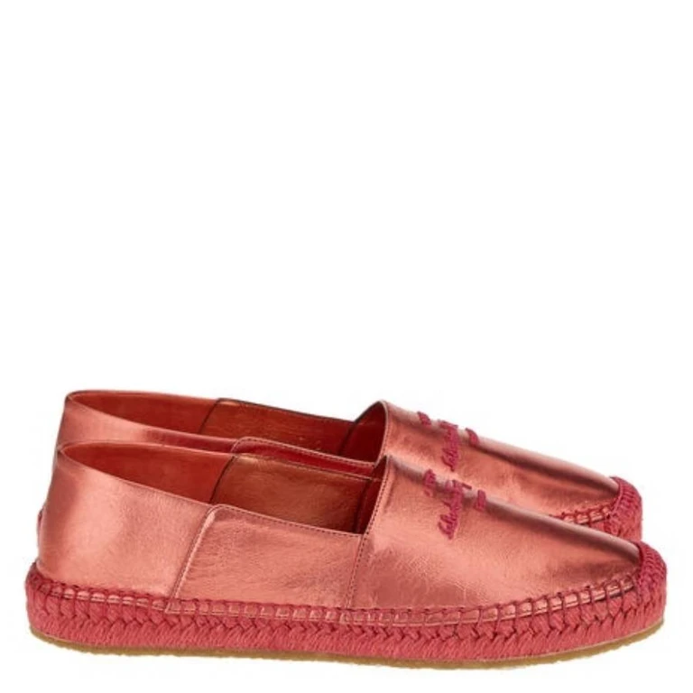 Susana Metallic Logo Espadrilles, Size 7 C
