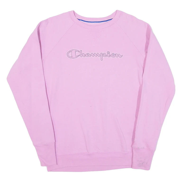 CHAMPION Womens Sweatshirt Purple M