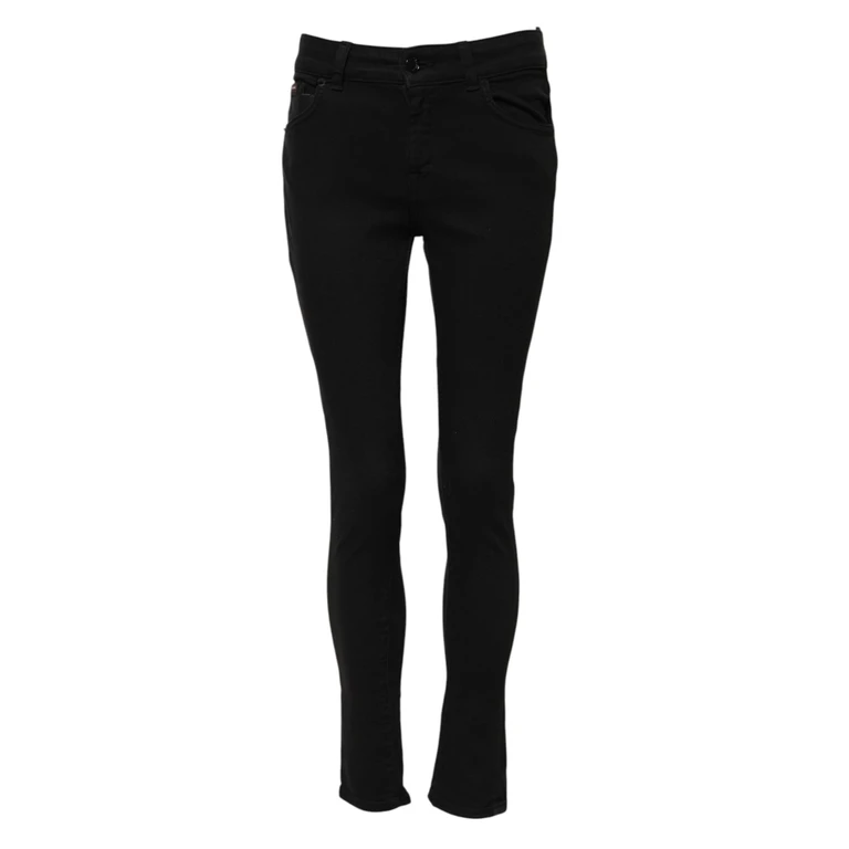 Dolce & Gabbana Black Cotton Skinny Mid Waisted Denim Jeans Elastane Clothing - Women