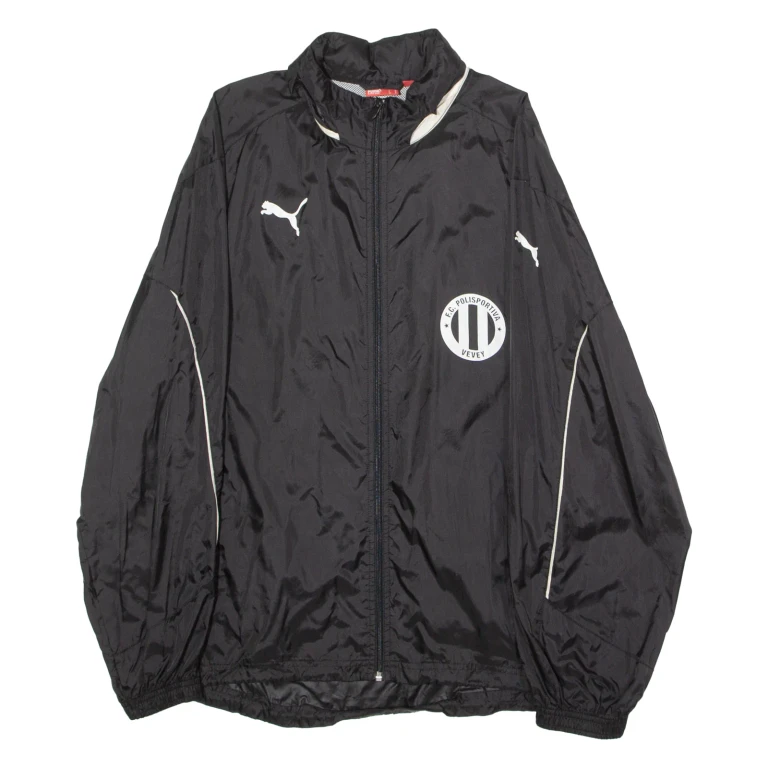 PUMA FC Polisportiva Vevey Mens Rain Jacket Black Nylon M