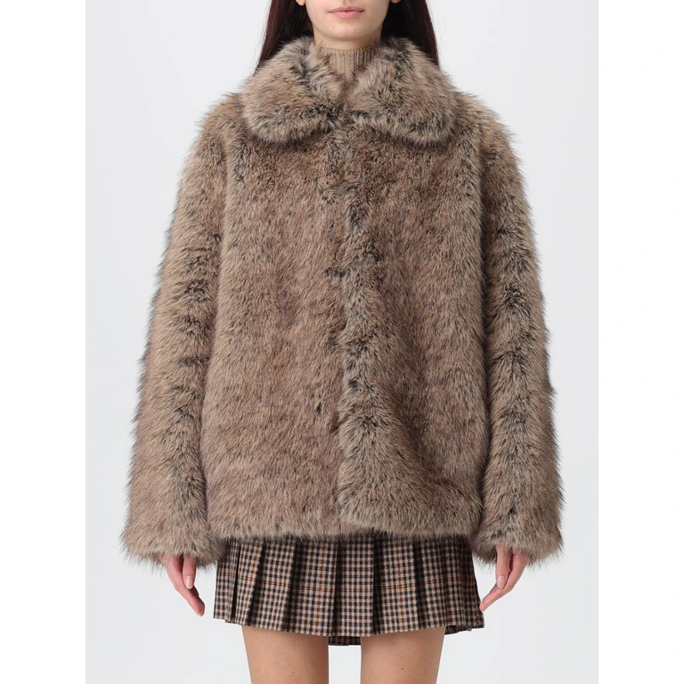 LIU JO Fur Coat Woman color Brown (MF5232E1095M9873)